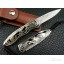 Damascus Steel Small Knife Jungle Folding Knife with Cupronickel Handle UDTEK00537 / UDTEK01204